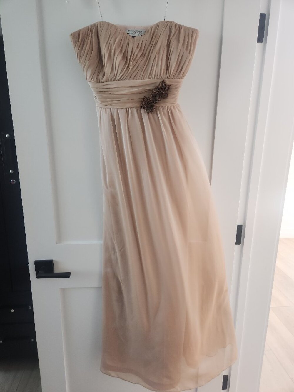 Strapless long evening gown